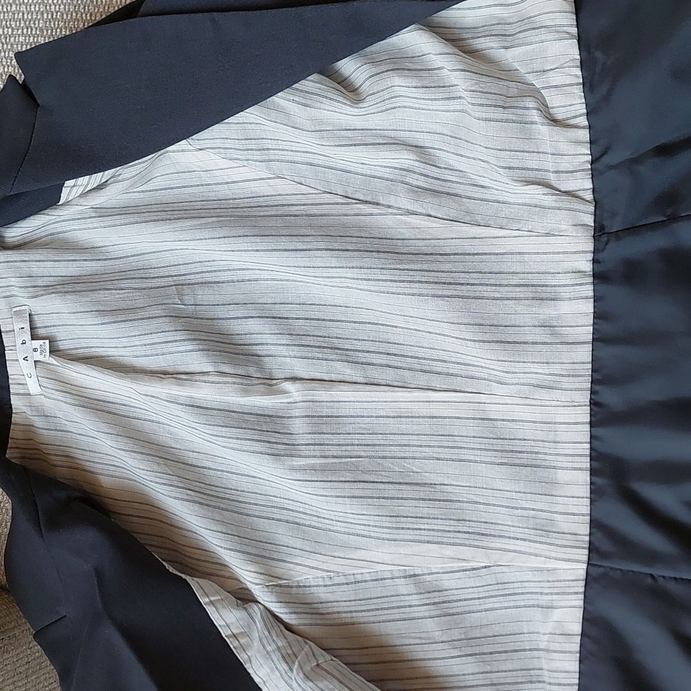 CAbi 3/4 Sleeve Dark Blue Suit Jacket - Picture 6 of 9